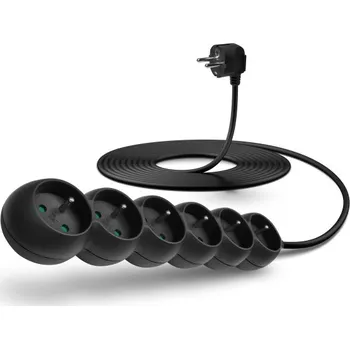 Prodlužovací kabel CONNECT IT prodlužovací kabel 230 V, 6 zásuvek, 5 m, bez vypínače (černý)