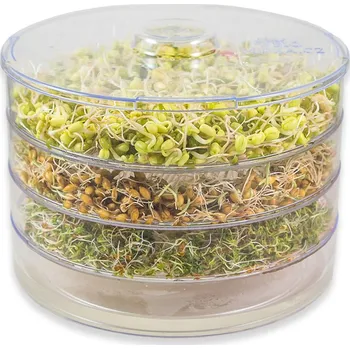 Nádoba na klíčení Biomiska 3patrová nádoba na klíčení 20 x 16 cm průhledná