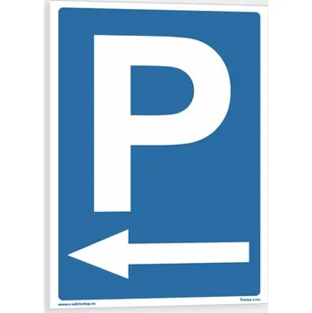 Dopravní značení Cedule označující parkovací místo vlevo Samolepka 210 x 297 mm (A4) tl. 0.1 mm - Kód: 08581