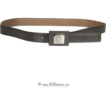 Opasek Elegantní oboustranný opasek HIDESIGN s plnou obdélníkovou sponou Byron-01 černý/světle hnědý, vel. 38" (L) - cca 93-106 cm