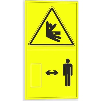 Výstraha - Možnost bočního stlačení nebo naražení Samolepka 95 x 175 mm tl. 0.1 mm - Kód: 09134