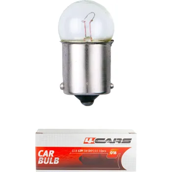 Autožárovka 4CARS ŽÁROVKA G18 12V 5W (10 kusů v balení)
