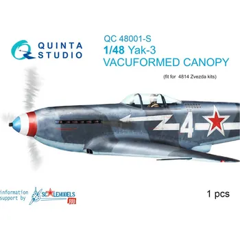 Plastikový model Quinta studio 1/48 Vacu canopy for Yak-3 (ZVE)