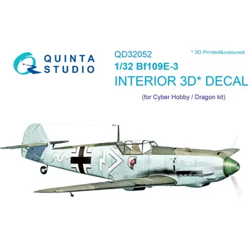 Plastikový model Quinta studio 1/32 Bf 109E-3 3D-Print&colour Inter.(CYBER/DRAG)