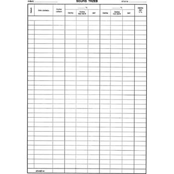 Tiskopis Tiskopis Soupis tržeb