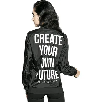 Pánský bomber bunda jarně/podzimní unisex - Create Your Own Future - BLACK CRAFT - TJ001SG