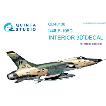 Plastikový model Quinta studio 1/48 F-105D 3D-Print&col.Interior (HOBBYB)