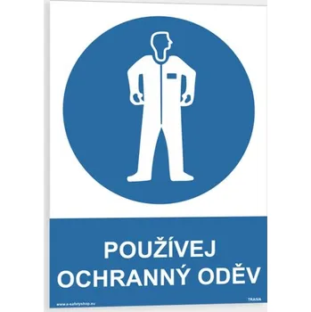 Používej ochranný oděv Samolepka 148 x 210 mm (A5) tl. 0.1 mm - Kód: 13390