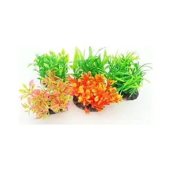 Dekorace do akvária Tatrapet akvarijní rostlina 7-9 cm mix 5 ks červená, oranžová, zelená