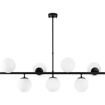 OPVIQ Závěsné osvětlení FAZLI černá mléčné sklo