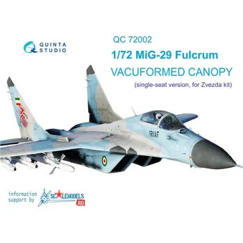 Plastikový model Quinta studio 1/72 Vacu canopy for MiG-29 Fulcrum (ZVE)