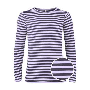 Pánské námořnické triko William pruhované modrobílé s dlouhým rukávem XS