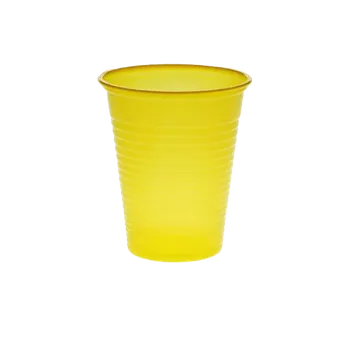 Jednorázové nádobí Kelímek plastový 180 ml, žlutá, 100 ks