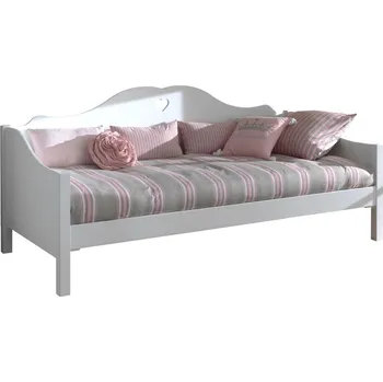 Dětská postel Bílá lakovaná dětská postel/pohovka Vipack Amori 90 x 200 cm