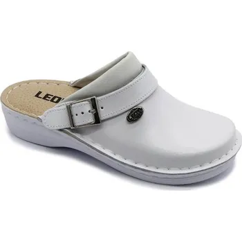 Dámská zdravotní obuv Leon V202Z Dámská kožená zdravotní obuv - Bílá Velikost: 40