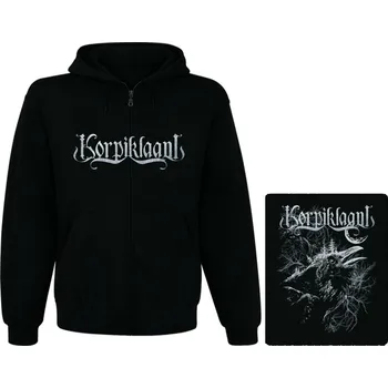 Pánská mikina mikina s kapucí a zipem Korpiklaani - Raven