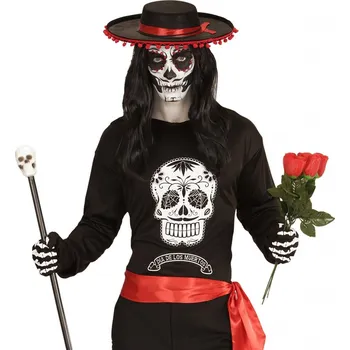 Karnevalový kostým WIDMANN Triko s lebkou vel. 164