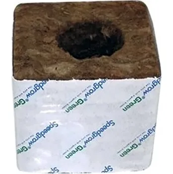 Substrát Agra-Wool Starting Block 100x100x65 mm, pěstební kostky s malou dírou, BOX 120 KS