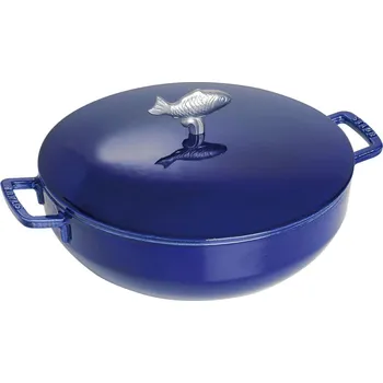 Hrnec Staub Cocotte hrnec kulatý s úchytem ryby 28 cm/4,65 l tmavě modrý, 1112991