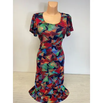 Dámské šaty Červené šaty SELIP, Barva Červená, Velikost XL 44, Materiál 96% Viskoza 4% Lycra