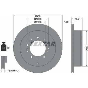 Brzdový kotouč Brzdový kotouč TEXTAR 92198503