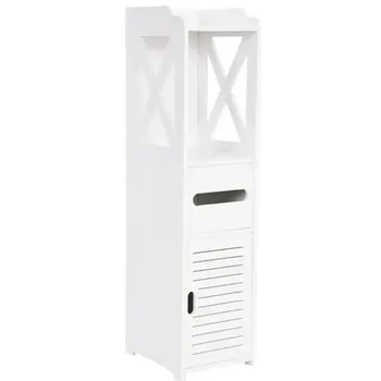 Koupelnový nábytek Timeless Tools Úzká skříňka do koupelny bílá