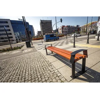 Zahradní lavice PROFICITY Kovová lavice bez zádové opěrky Centurion Barevná kombinace: Palisandr