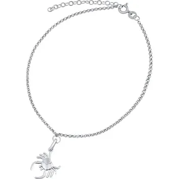 Řetízek Stříbrný řetízek na nohu Rak