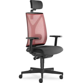 Židle kancelářská Leaf 503 SYB, hlavová opěrka, červená