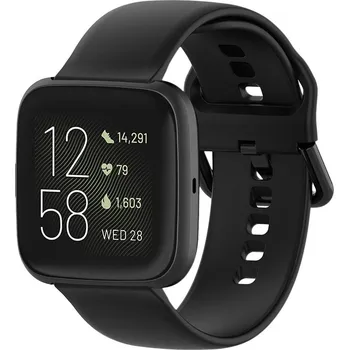 Příslušenství k chytrým hodinkám eses Silikonový řemínek pro Fitbit Versa - Velikost S, černý
