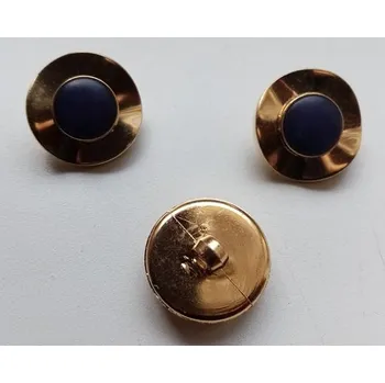 Knoflík Knoflík plastový zlatý s poutkem 18mm (Knoflík plastový zlatý s poutkem 18mm)