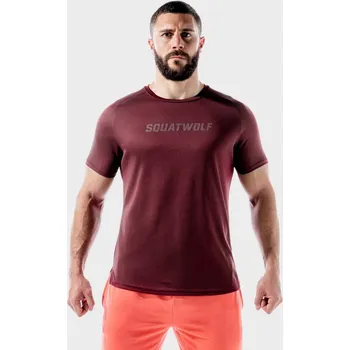 Pánské tričko SQUATWOLF Tričko LAB360º Recycled Mesh Tee Tawny Port L červená
