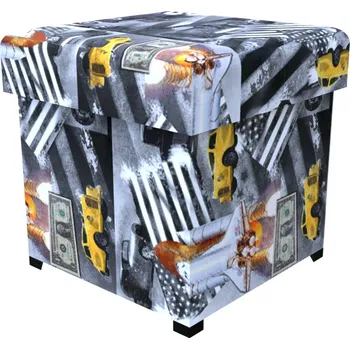 Taburet Čalouněný taburet USA 40 x 40 cm