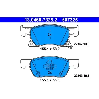 Brzdová destička ATE 13.0460-7325.2