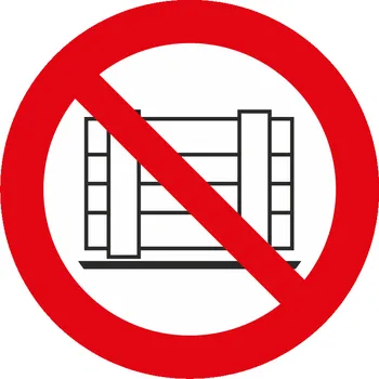 Zákaz odkládání materiálů ISO 7010 samolepící vinylová fólie 100 x 100 mm