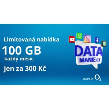 SIM karta O2 Datová SIM 100 GB 300 Kč