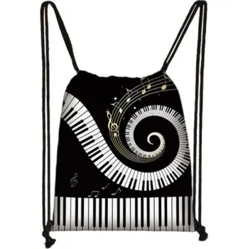 Hudebniny Sportovní vak na záda s potiskem klaviatury