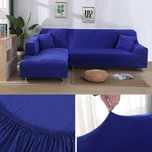 Jednobarevné napínací potahy na sedačku Mrhome Barva: Modrá, Velikost: Trojkřeslo 190 - 230 cm