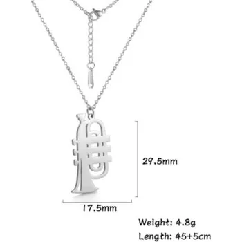 Náhrdelník s přívěskem - trumpeta/trubka