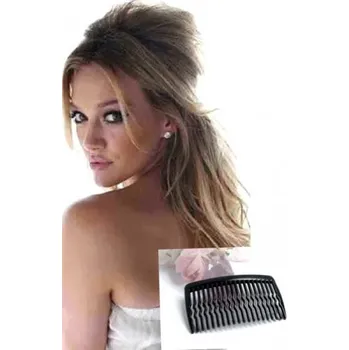 Hřebínek do vlasů černý malý BH10