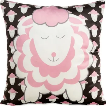 Povlečení ArtFir Povlak na polštář DESIGN91 | černá s ovečkou 45 x 45 cm
