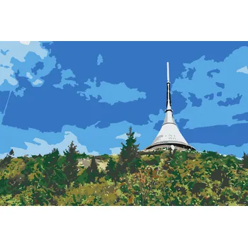 Malování podle čísel - Ještěd Velikost: 40x60cm, Rámování: Pouze srolované plátno