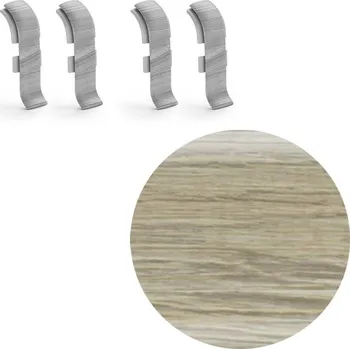 soklová lišta NOVÁK Spojka k soklové liště PVC dub jantarový 56x23 4ks NGTFF6