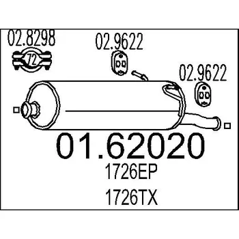 Tlumič výfuku Zadní tlumič výfuku MTS 01.62020