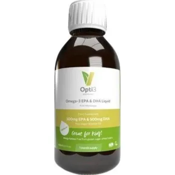 Zdraví Vegetology Vegetology Opti-3, Omega-3 EPA a DHA s vitaminem D3, tekuté 150 ml, bez příchutě