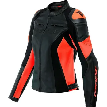 Moto bunda Dámská bunda na moto Dainese RACING 4 BLACK/FLUO-RED vel. 40