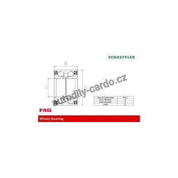 Sada ložisek kol FAG 713606160 - ALFA ROMEO