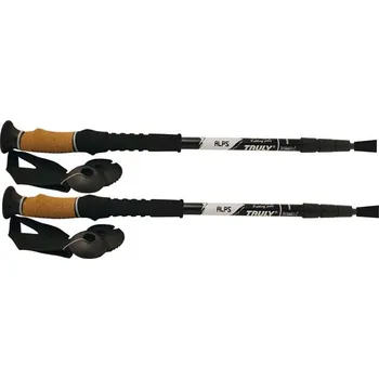 Trekingová hůl Trekingové hole TRULY® ALPS, 4-dílné, pár, černá