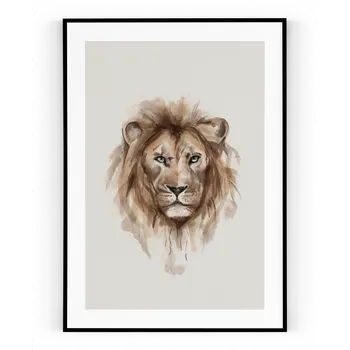 Plakát Plakát / Obraz Lion A4 - 21 x 29,7 cm Pololesklý saténový papír Bez okraje
