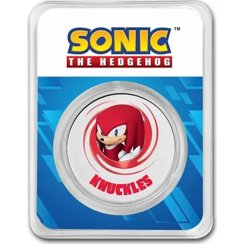 Stříbrná mince 1 Oz Sonic the Hedgehog Knuckles Kolorováno